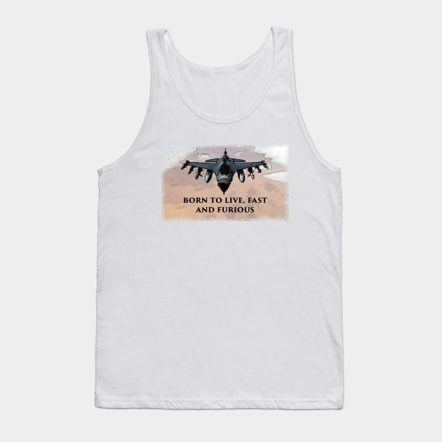 Fighter Jet Born s6h1 Tank Top by FasBytes